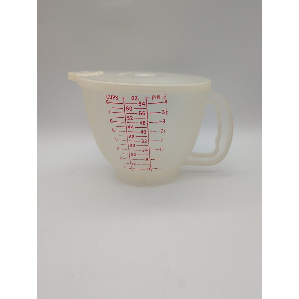 Vintage Tupperware 8 Cup Liquid Measuring Pitcher Mix N Store 500-9 With Lid